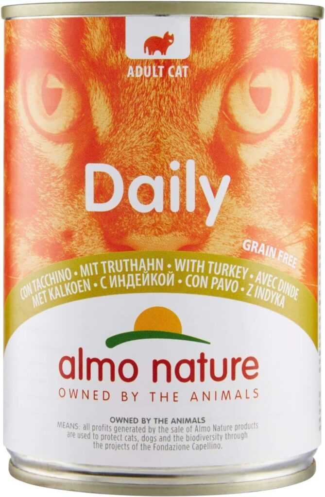 Almo Nature Dailymenu con Tacchino Umido Gatto Premium - Grain Free - 24x400 g