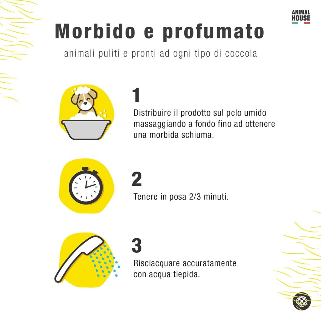 Animal House - Shampoo Liquido Sciogli Nodi per pelo Lungo - Naturale - Ipoallegenico - Profumato - Cruelty Free -Nutriente - Dona Brillantezza - Districante (Sciogli Nodi, 1)