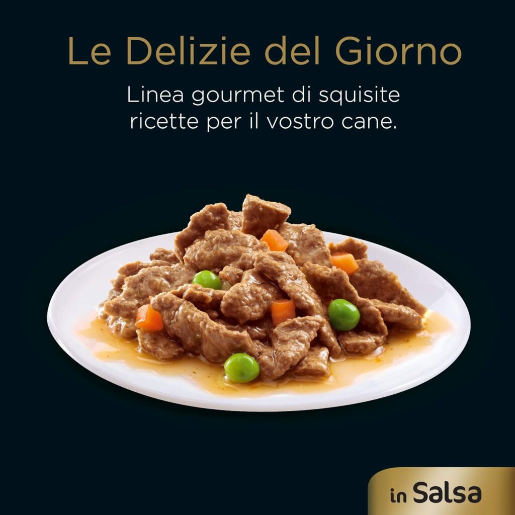 Cesar Selezione in Salsa, Cibo Umido per Cani, Gusti Assortiti con Carne e Verdure, 96 Bustine da 100 g, Totale 9.6 kg