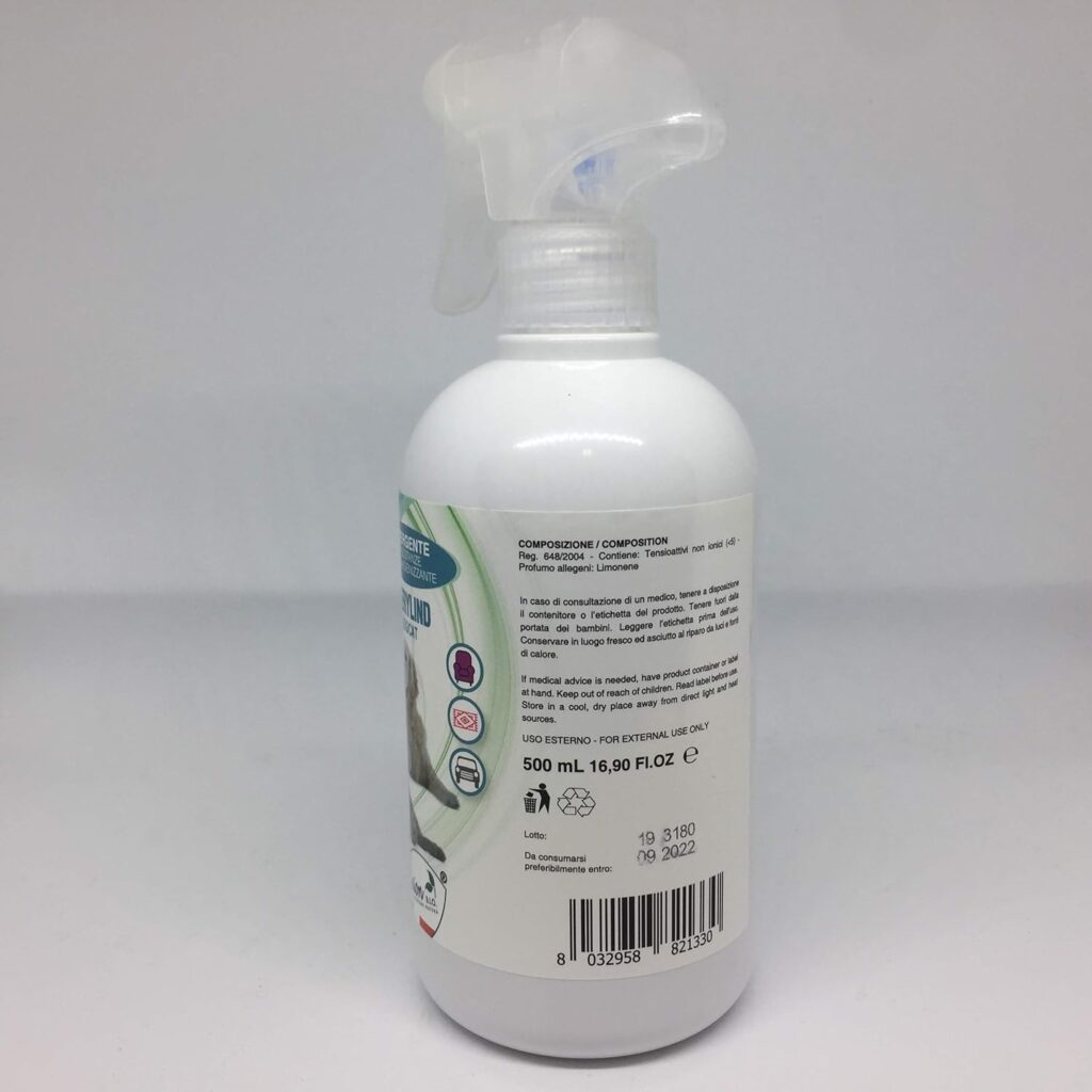Union Bio® Sterylind 500ML | Spray Detergente Igienizzante Ideale Per Superfici Abitate Da Animali Domestici, Neutralizza i Cattivi Odori Senza Coprirli, 100% NATURALE Senza Risciacquo | Made in ITALY