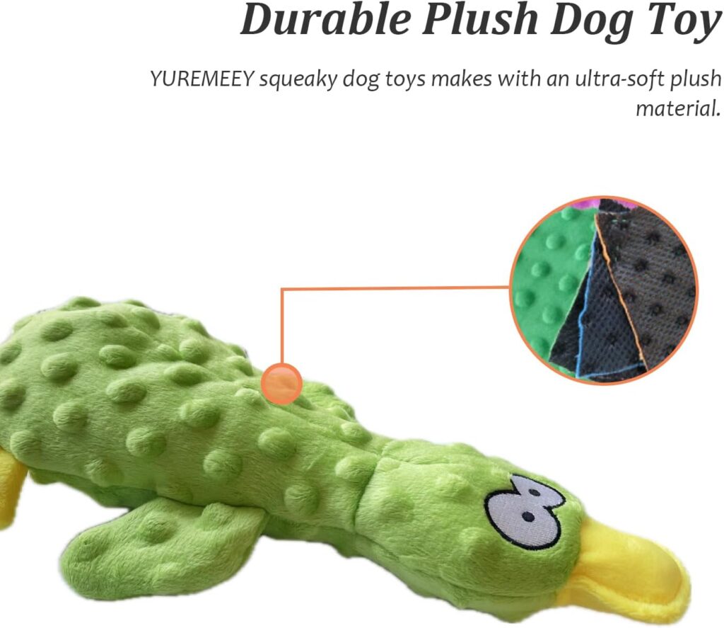 YUREMEEY Giochi con Squeak per Cani, Giochi per Cani Interattivi Peluche Cane con Cigolio, Giocattoli per Cuccioli da Masticare, per a Cani di Piccola e Media Taglia, Blu